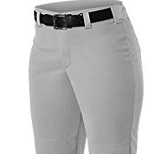 Alleson Athletic Girls Fast pitch Softball Belt Loop Pants, Grey XL 6/8